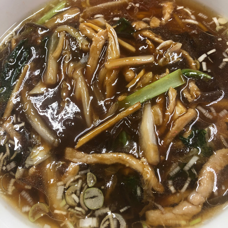 豚細切りつゆそば(香河)