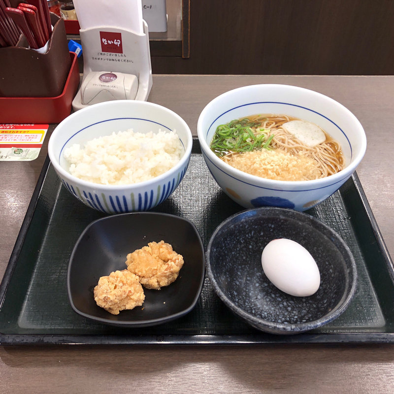 朝そば温たまセット(なか卯 祖師ヶ谷大蔵店 )