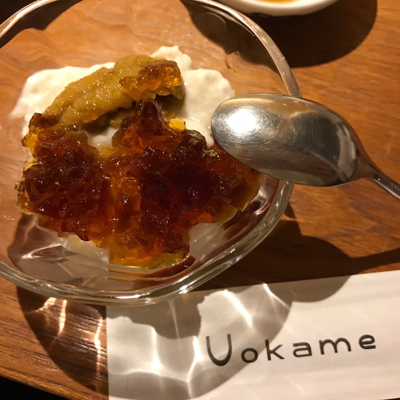 生ウニのコンソメジュレ(Uokame )