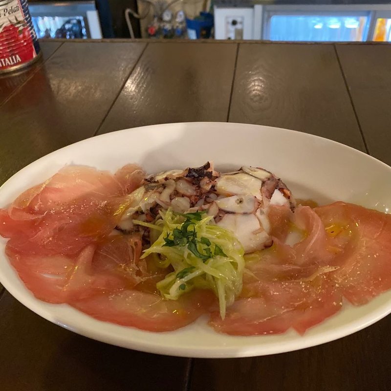 自家製　魚介サラミ仕立て　二種盛り合わせ(BACAR)