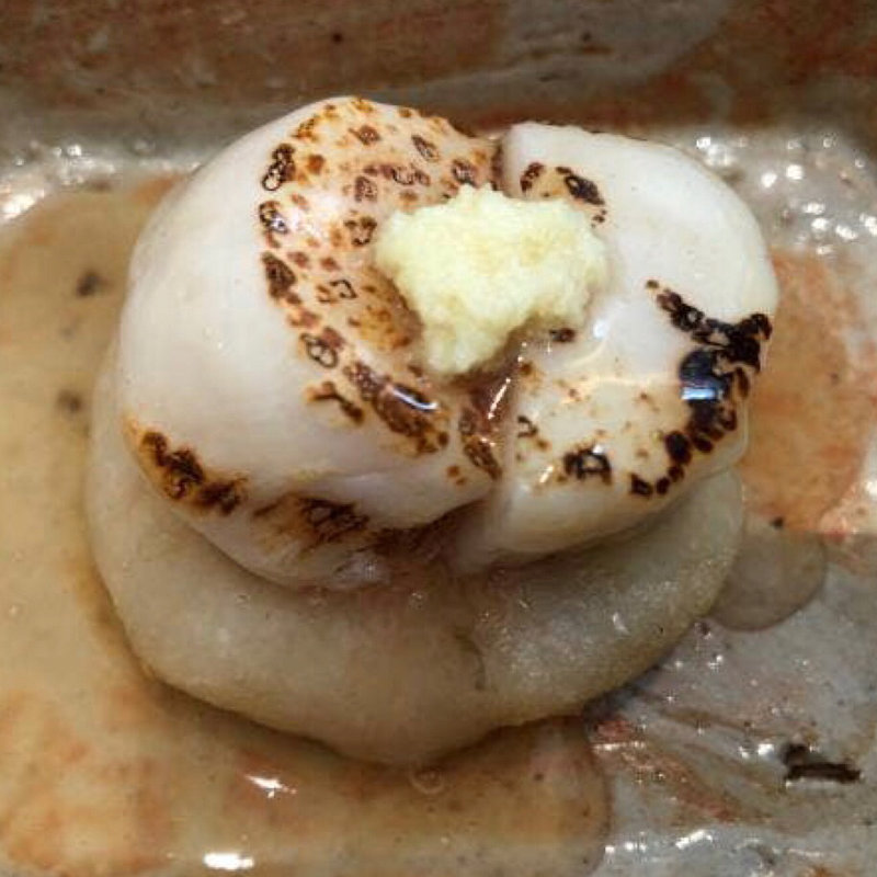 帆立と蓮根餅(青草窠)