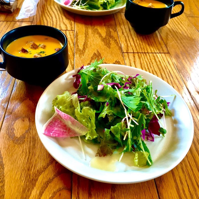 パンプキンの冷製スープ(スモーブローキッチン 中之島)
