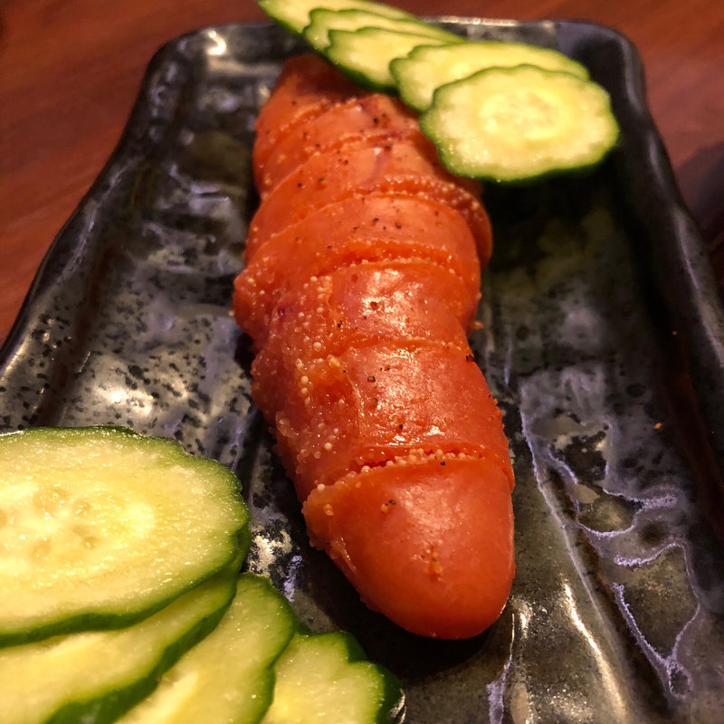 燻製明太子(日本酒chintara 燻ト肉)