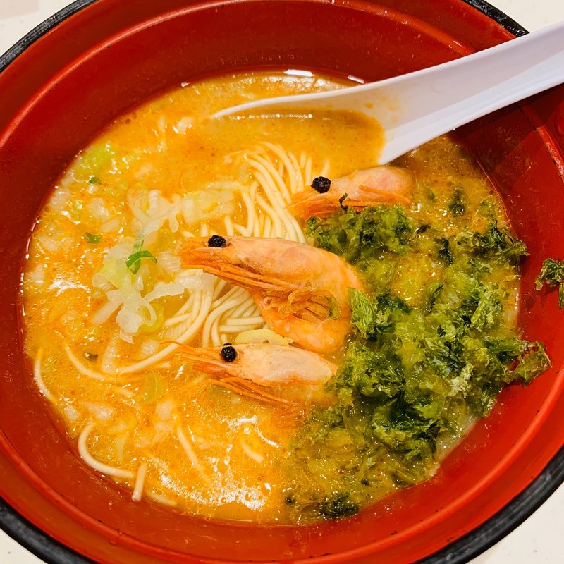 エビらーめん(北陸富山回転寿司　プレミアム 海王 ダイバーシティ東京店)