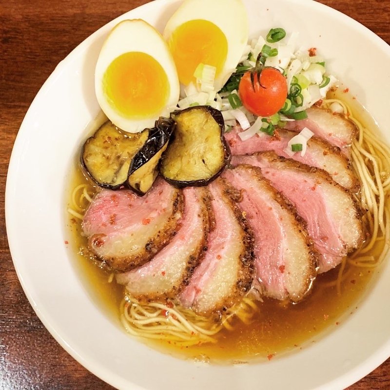 限定　フランス産 マグレ・ド・カナールの温かいラーメン(海老丸らーめん)
