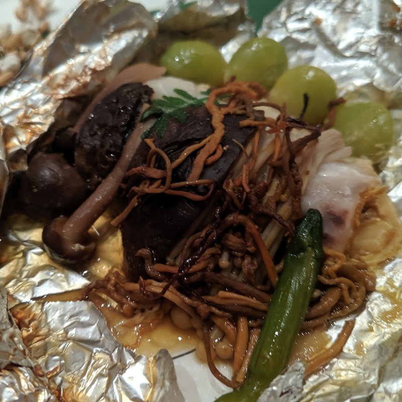 初秋の香り包み焼き　豆鼓ソースと共に(三笠会館本店)