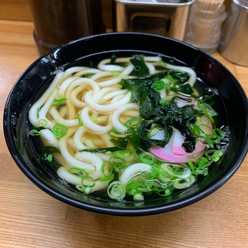 かけうどん(博多ホームうどん店)