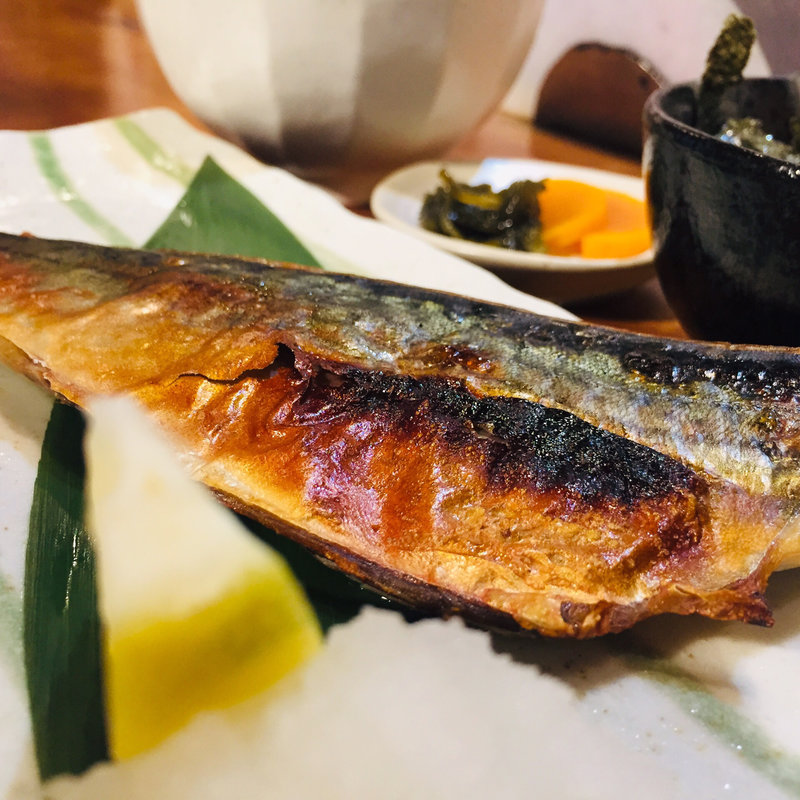 桜島灰干し鯖炙り焼き定食(せいせん )