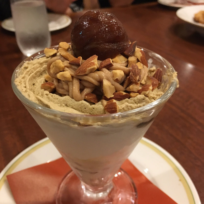 渋皮栗とほうじ茶のモンブランパフェ(ロイヤルホスト 御器所店 （Royal Host）)