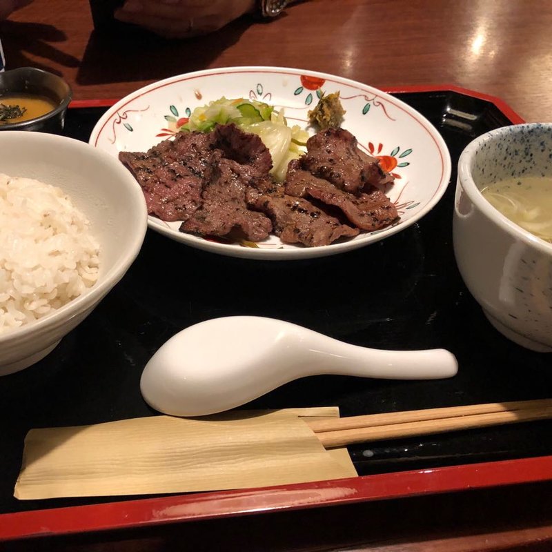 牛たん焼き二種盛り合わせ定食(牛たん焼き仙台辺見 キャナルシティ博多店)