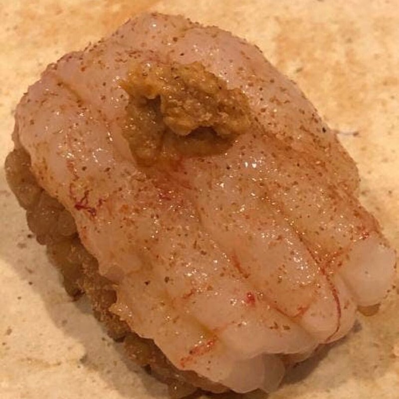 北海縞海老3日塩〆風乾、海老味噌、海老醤油、海老塩 蜆汁(まるふく)