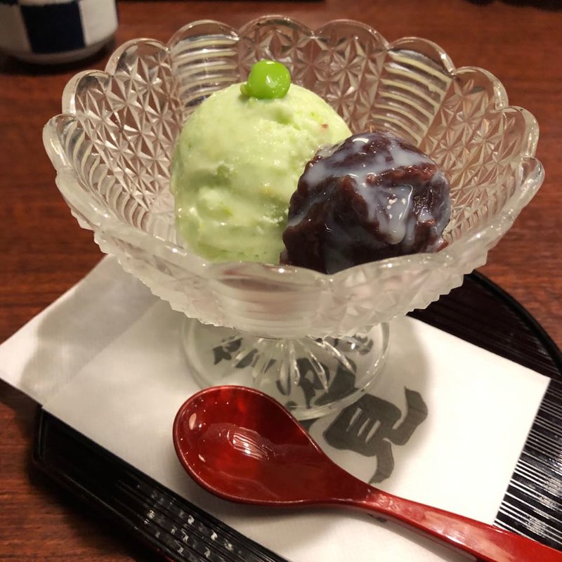 ずんだアイス(牛たん焼き仙台辺見 キャナルシティ博多店)