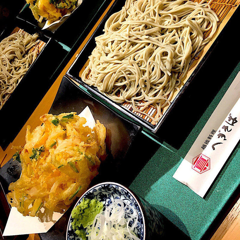 かき揚げ天せいろ(へぎそば)