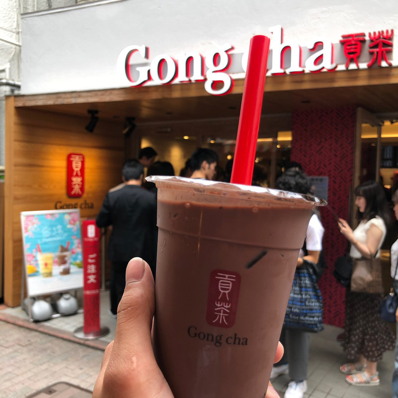 チョコレートラテ パール追加(ゴンチャ 渋谷店)