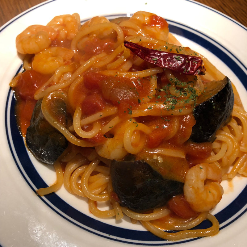 焼きナスと小エビのアラビアータ(ヤキスパ TANTO 池袋店 （ヤキスパ タント）)