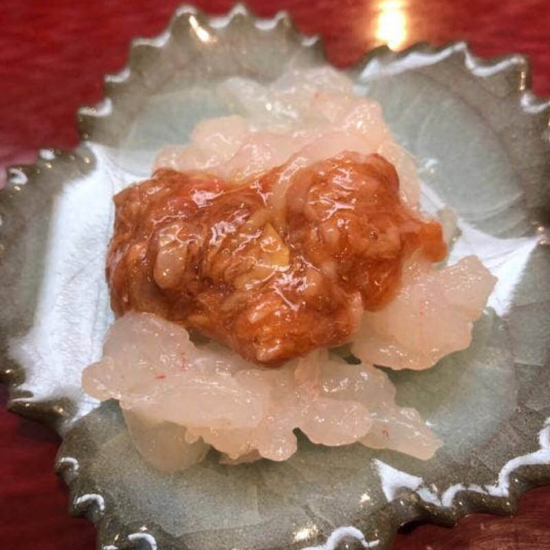 白えび鯛酒盗(鮨 一條)