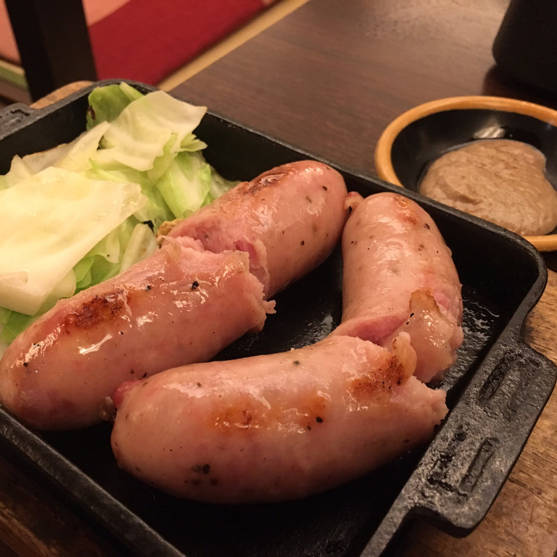 鉄板レバーソーセージ(肝料理専門店 肝屋 嘉正亭 みその)