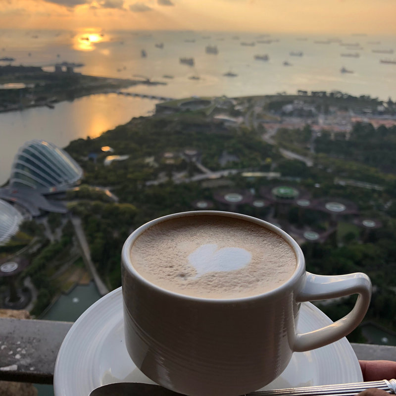 カフェラテ(Spago（マリーナベイサンズ）)