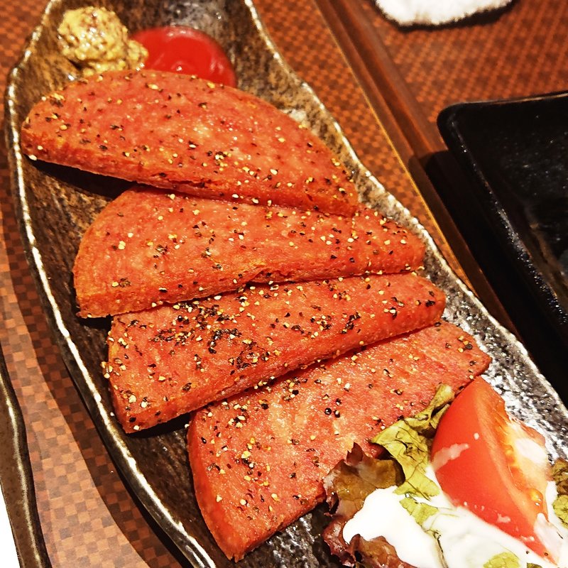 スパムのスパイス焼き(あしびなー)