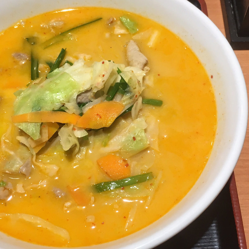 もつ野菜ラーメン(日高屋 京成船橋店)