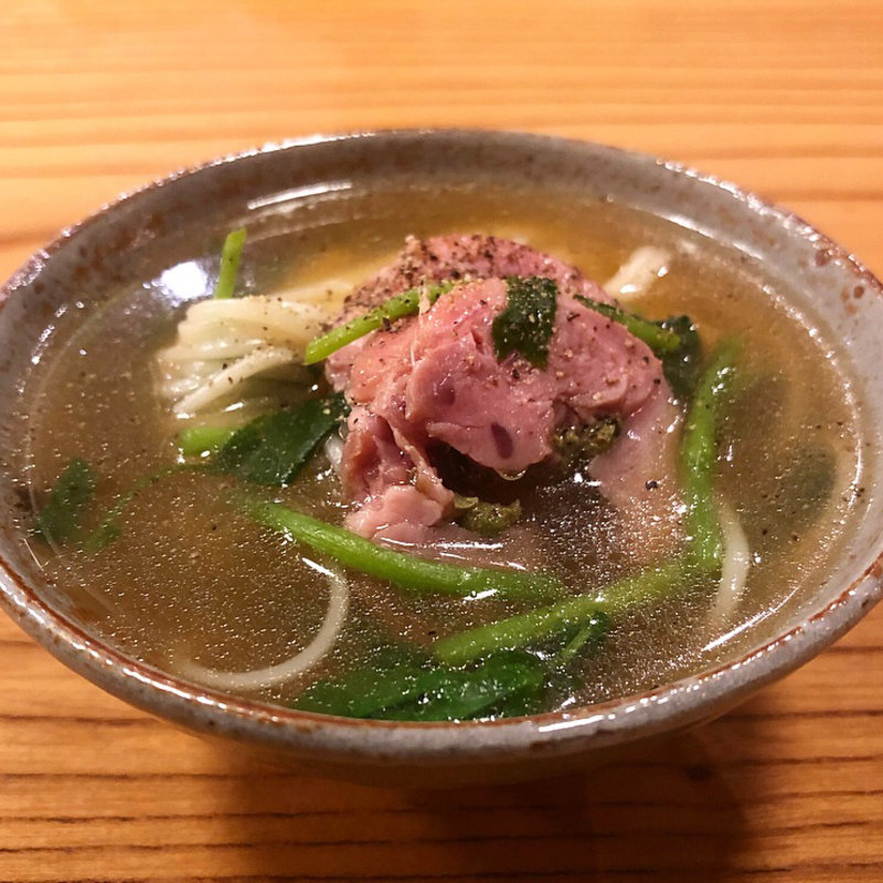 鴨にゅうめん(食堂みやざき)