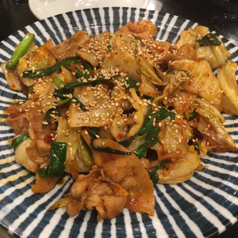 豚キムチ炒め(大金星)