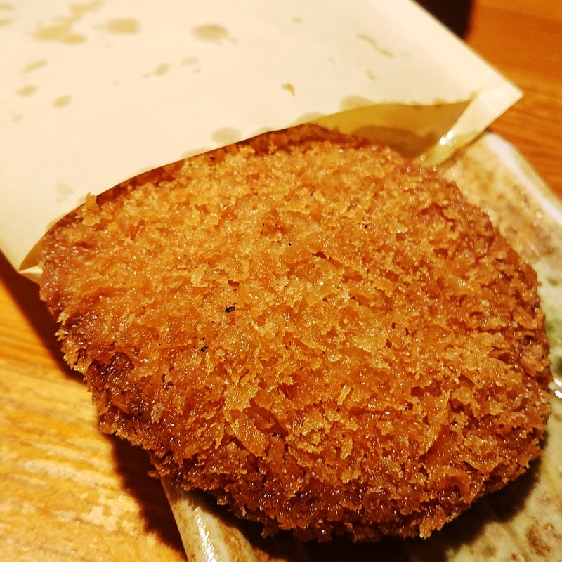 懐かしの買い喰いハムカツ(THE やきとり 喜作)