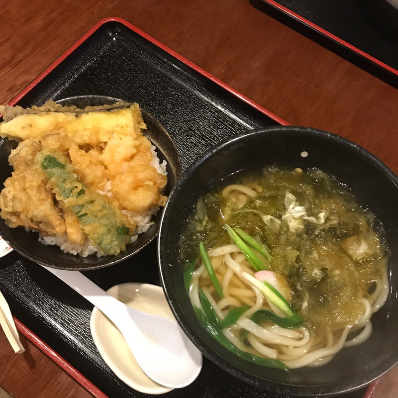 こぶうどん ミニ天丼(花月うどん)