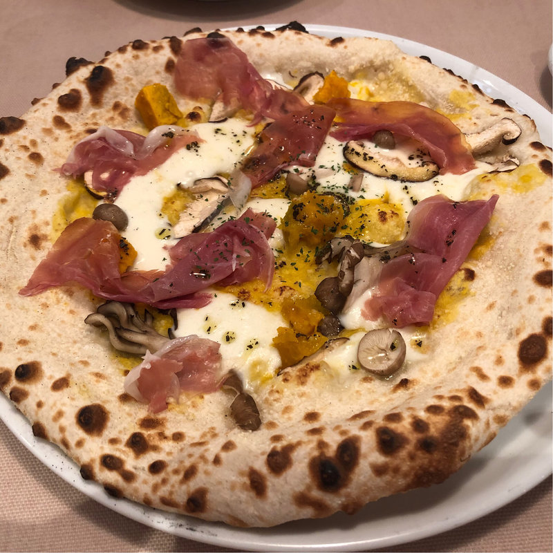 かぼちゃと生ハムのピッツァ(マンマパスタ 成田店)