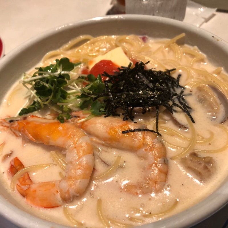 エビとあさりの明太子クリームパスタ(ジョリーパスタ 八柱店)
