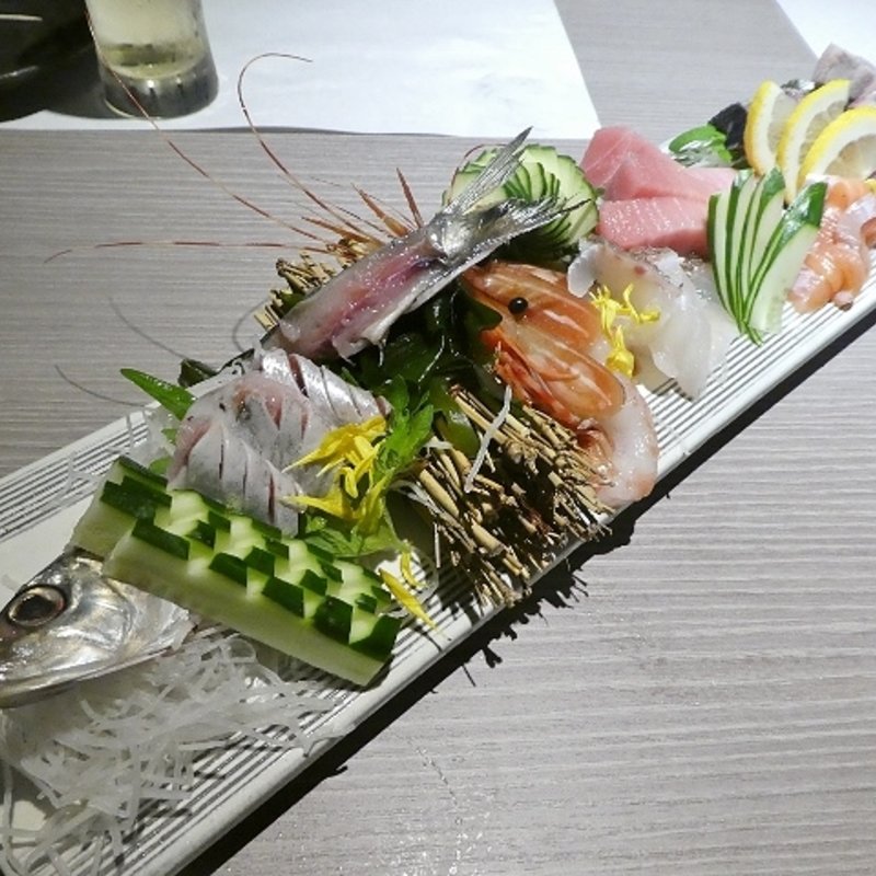 名物!鮮魚のお造り6種盛り(蕎麦・鮮魚 村瀬 本町本店)