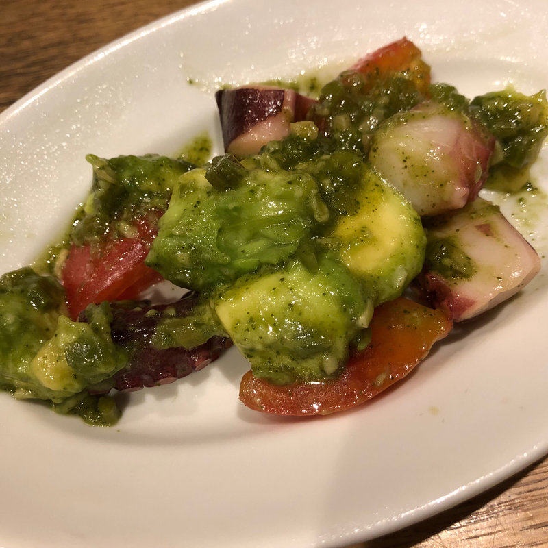 ぶつきりタコとアボカドのわさびバジル(プロント 池袋サンシャイン通り店 （PRONTO）)