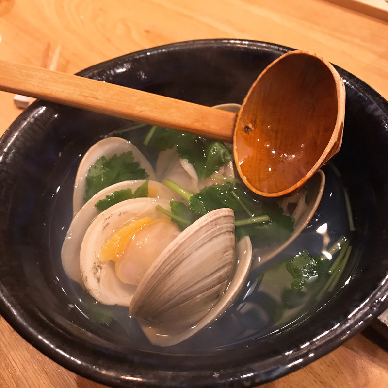 はまぐりの酒蒸し(炉端　百式)