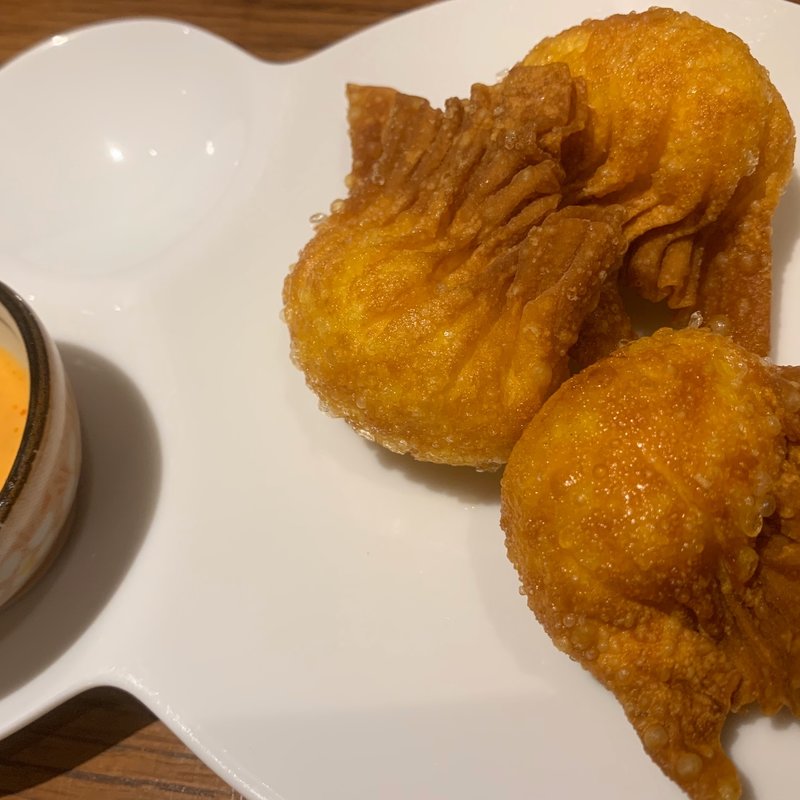 揚げ海老ワンタン(喜界島担々麺 香 北の浜部屋 （きかいじま たんたんめん かおり）)