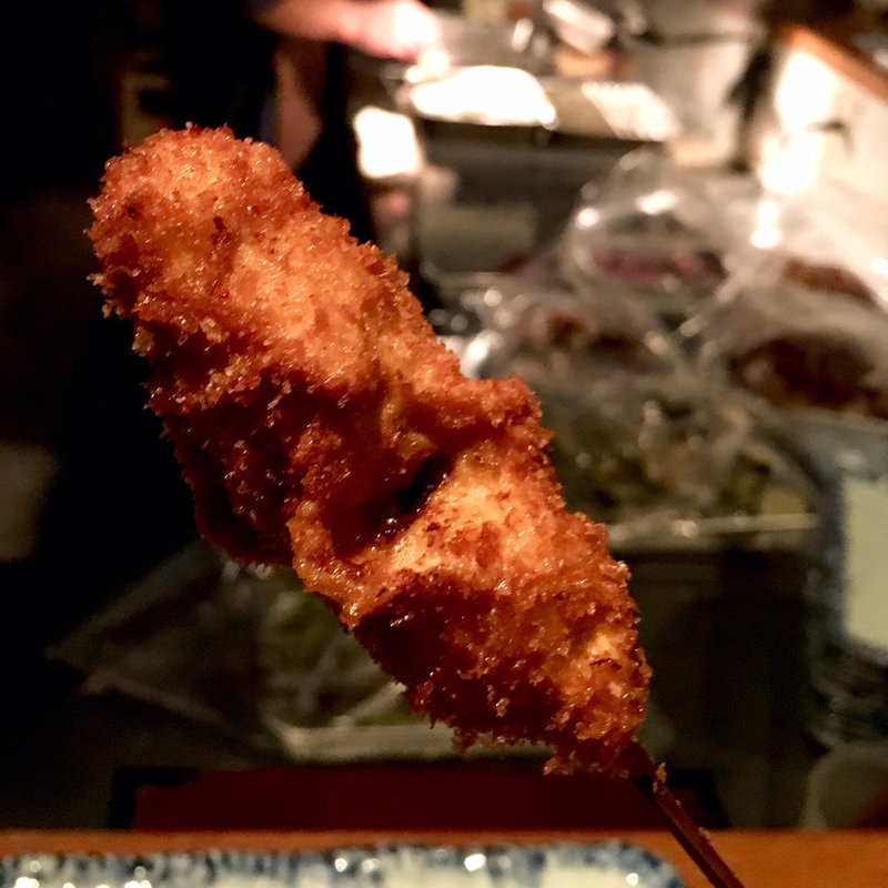 鶏と白ねぎ（串揚げ）(串揚げ ふくみみ)