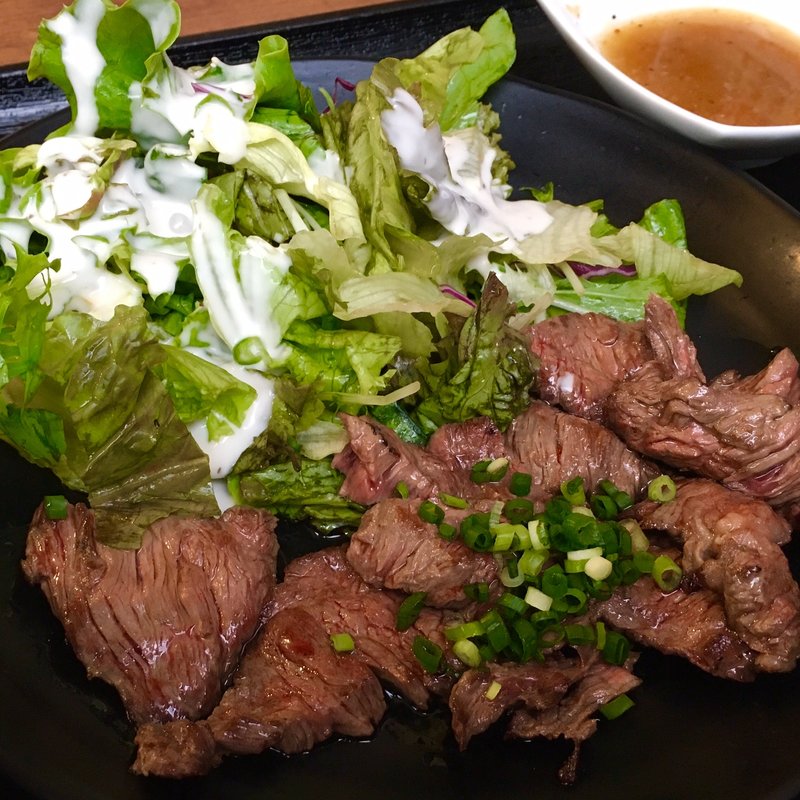 ハラミステーキ定食(たなか畜産 八丁堀店)