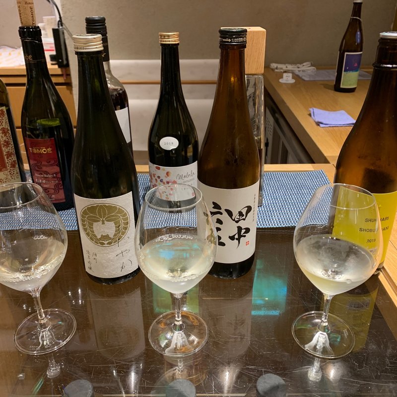 日本酒飲み比べ(imadeya銀座)