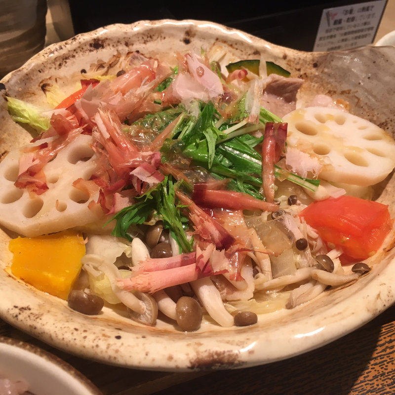 野菜と豚の蒸し鍋定食(大戸屋 ポーラ名古屋ビル店)