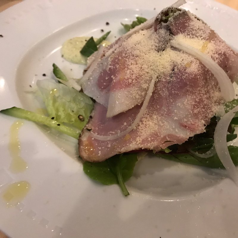 自家製ハム　バジルチーズソース　コース　前菜(Ｔｒａｔｔｏｒｉａ　Ｌａ　Ｆｏｎｔｅ（トラットリア　ラ　フォンテ）)