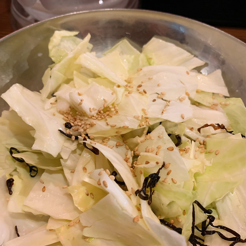 塩こぶキャベツ(博多めんちゃんこ亭 天神店)