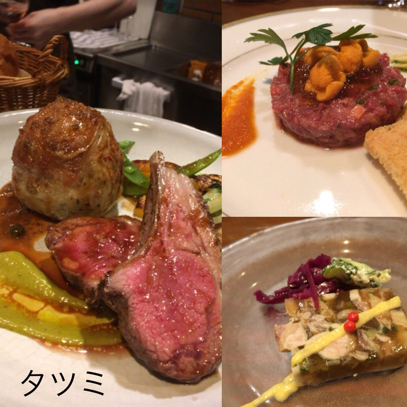 馬とウニのタルタル(ビストロ タツミ)