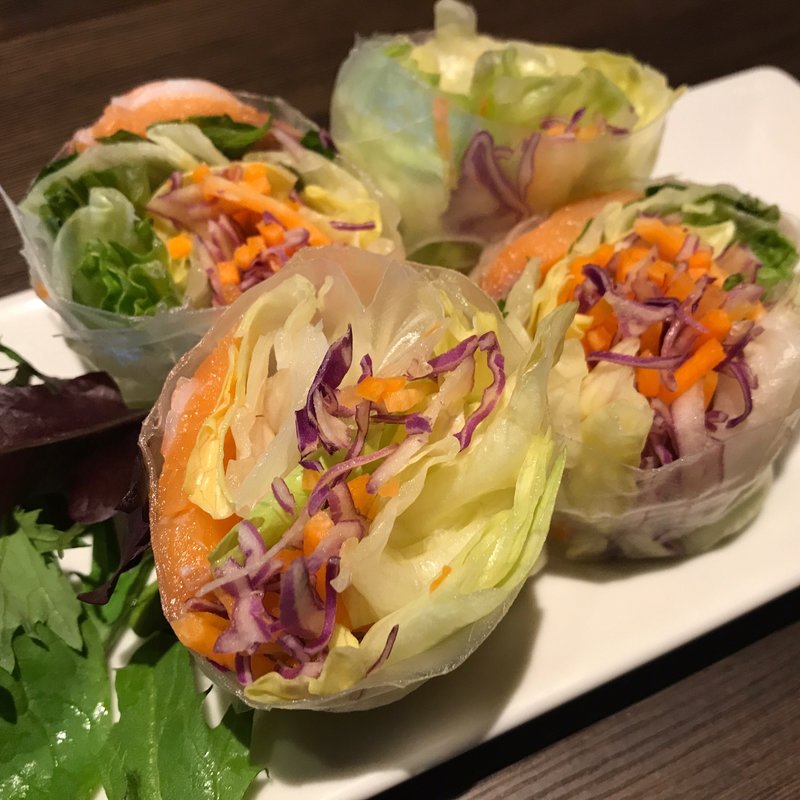 エビとサーモンの生春巻き(ベビーフェイスプラネッツ 旭川忠和店（BABY FACE PLANET’S）)