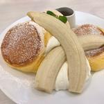 バナナホイップパンケーキ チョコソース添え(幸せのパンケーキ 広島店)