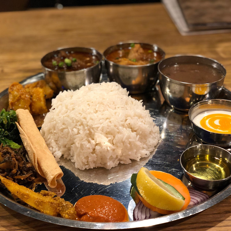 ダルバートセット(ネパール民族料理 カスタマンダップ 大塚駅 （Kashthamandap）)