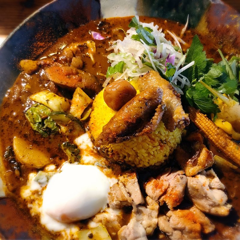 鶏ざんまい(スープカレー なっぱ)