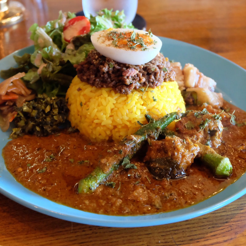 あいがけキーマプレート(カレーショップ スパイスマン)