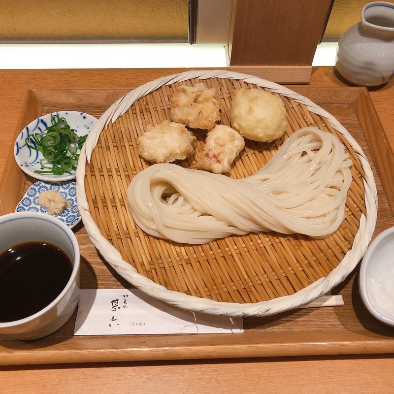 親子天ざるうどん(切麦や甚六)