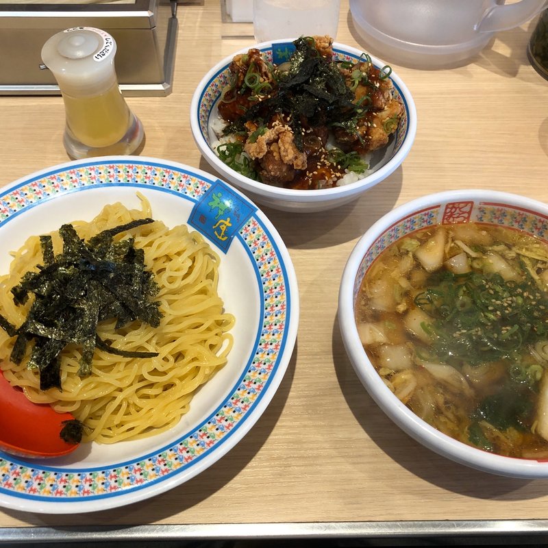 つけ麺　からあげ丼セット(どうとんぼり神座 寝屋川店)