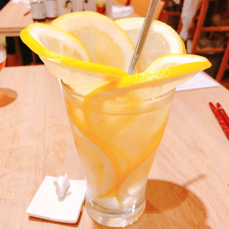 グレープフルーツサワー(地魚おばんざい豆皿  うさぎ坂)