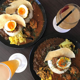 3種がけカレー定食(アンドビール)